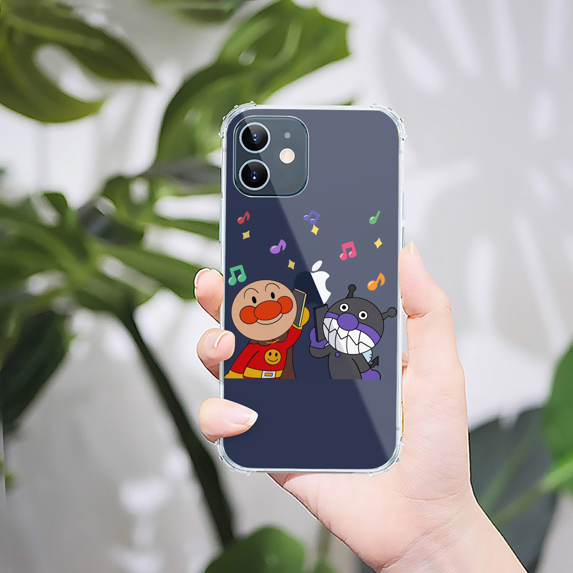 （画像用） アンパンマン Anpanman 【iPhone 12シリーズ対応】透明スマホケース（クリアソフトケース）